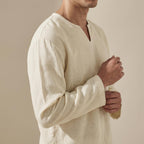 Chemise homme col fendu