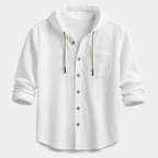 Chemise homme capuche boutonnée