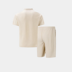 Ensemble homme polo demi-zip et short