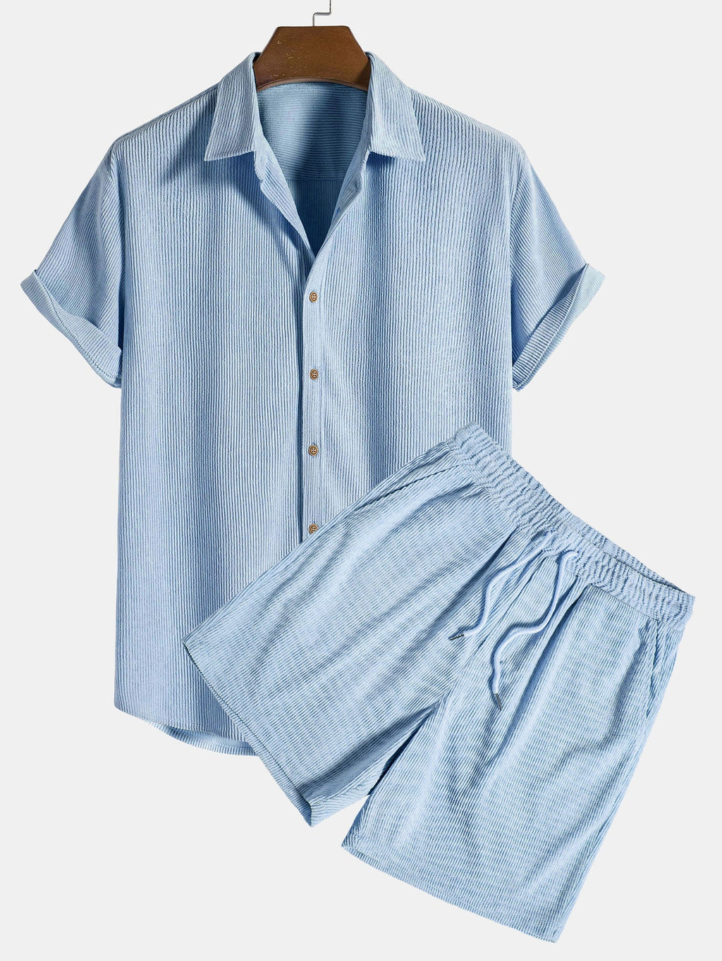 Ensemble homme texturé manches courtes