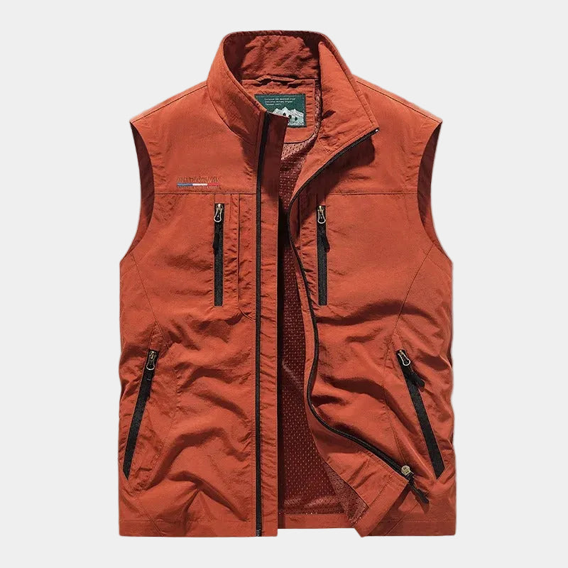 Gilet homme zippé col montant