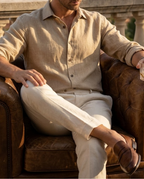 Chemise homme manches longues boutonnée