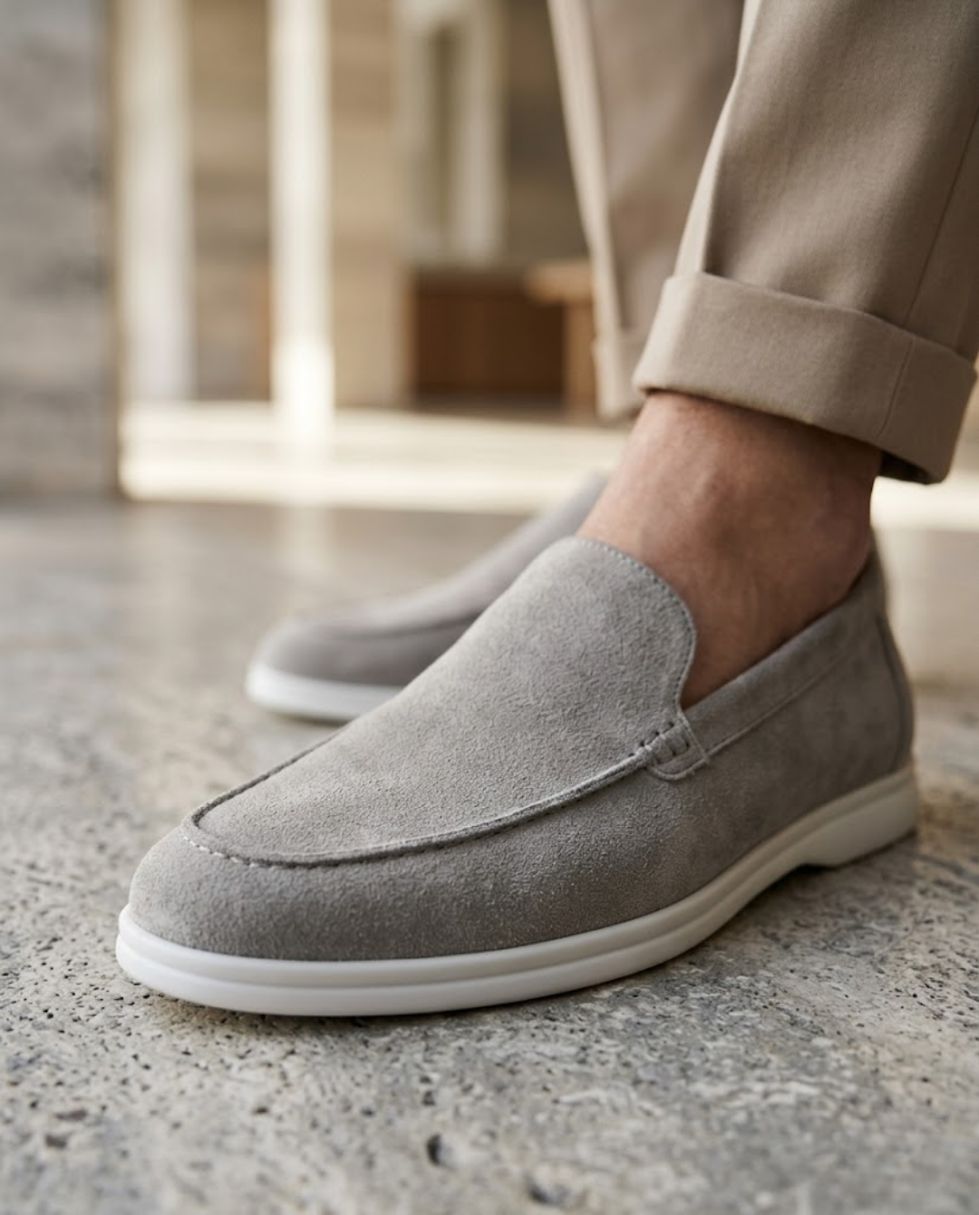 Mocassins homme couture apparente