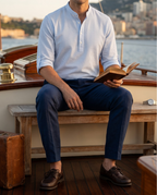 Chemise homme manches retroussées
