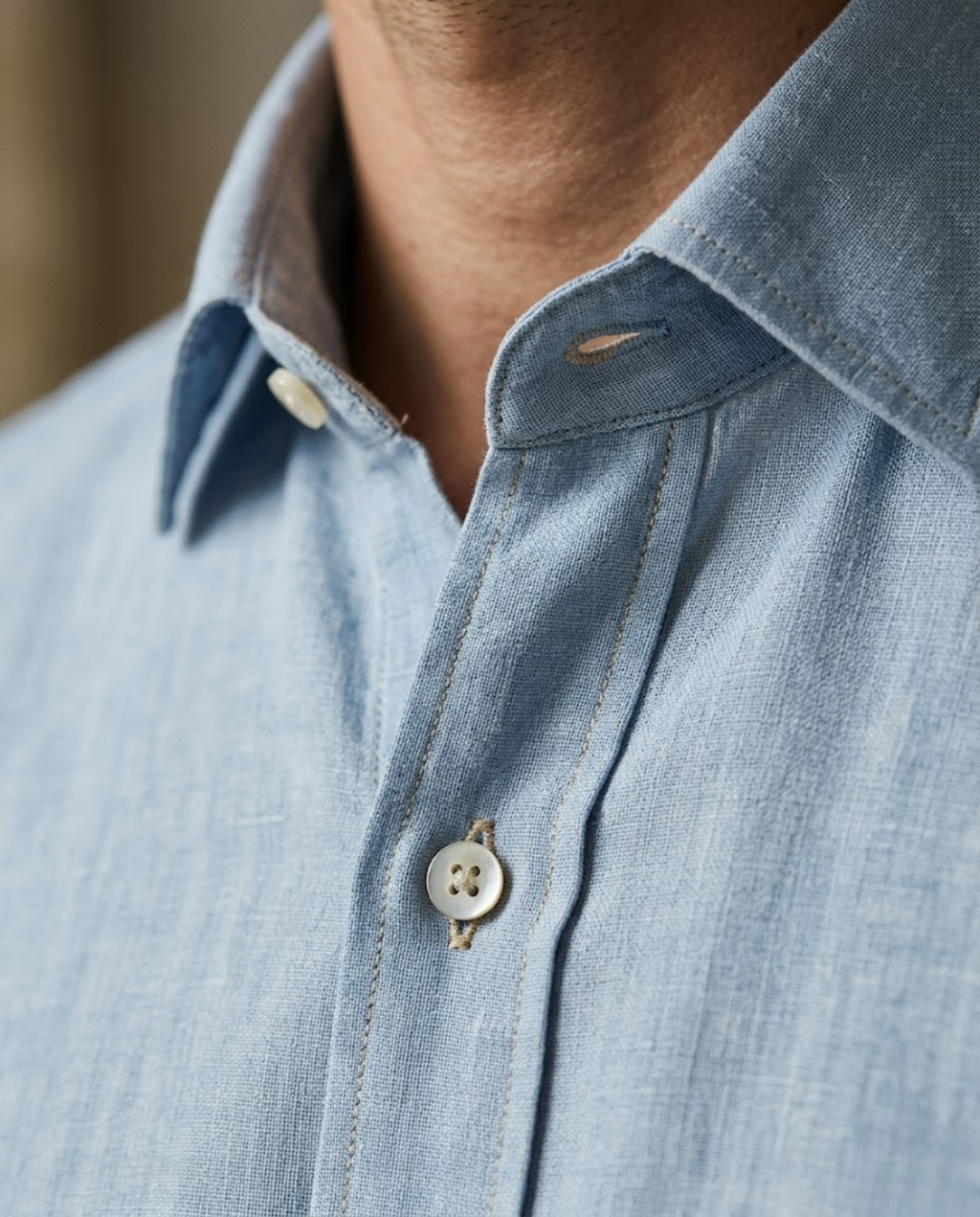 Chemise homme boutonnée manches longues