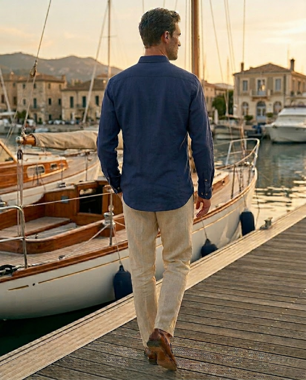 Chemise homme col mao boutonnée
