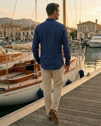 Chemise homme col mao boutonnée