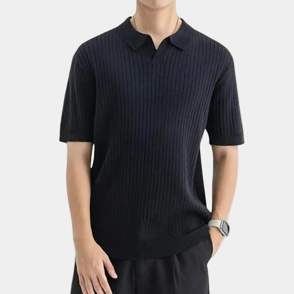 Polo homme côtelé