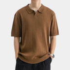 Polo homme côtelé