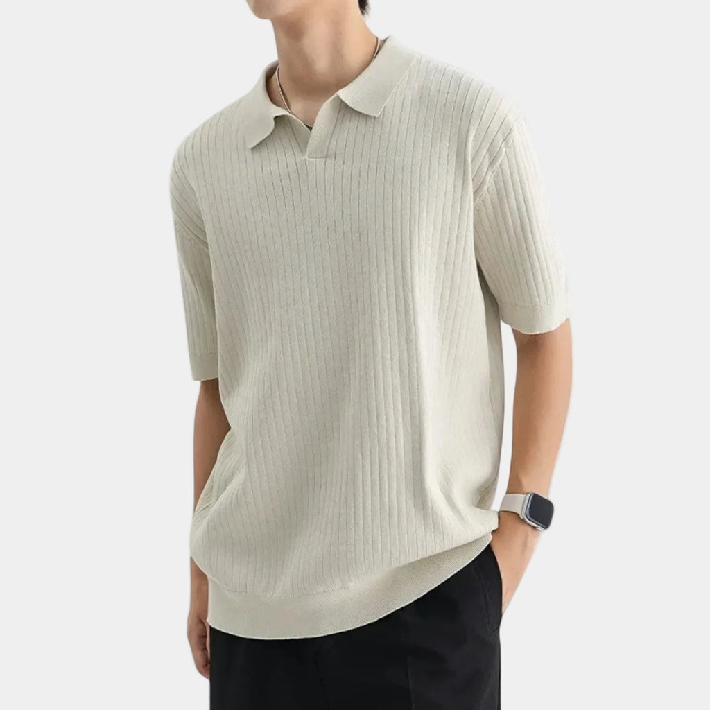 Polo homme côtelé