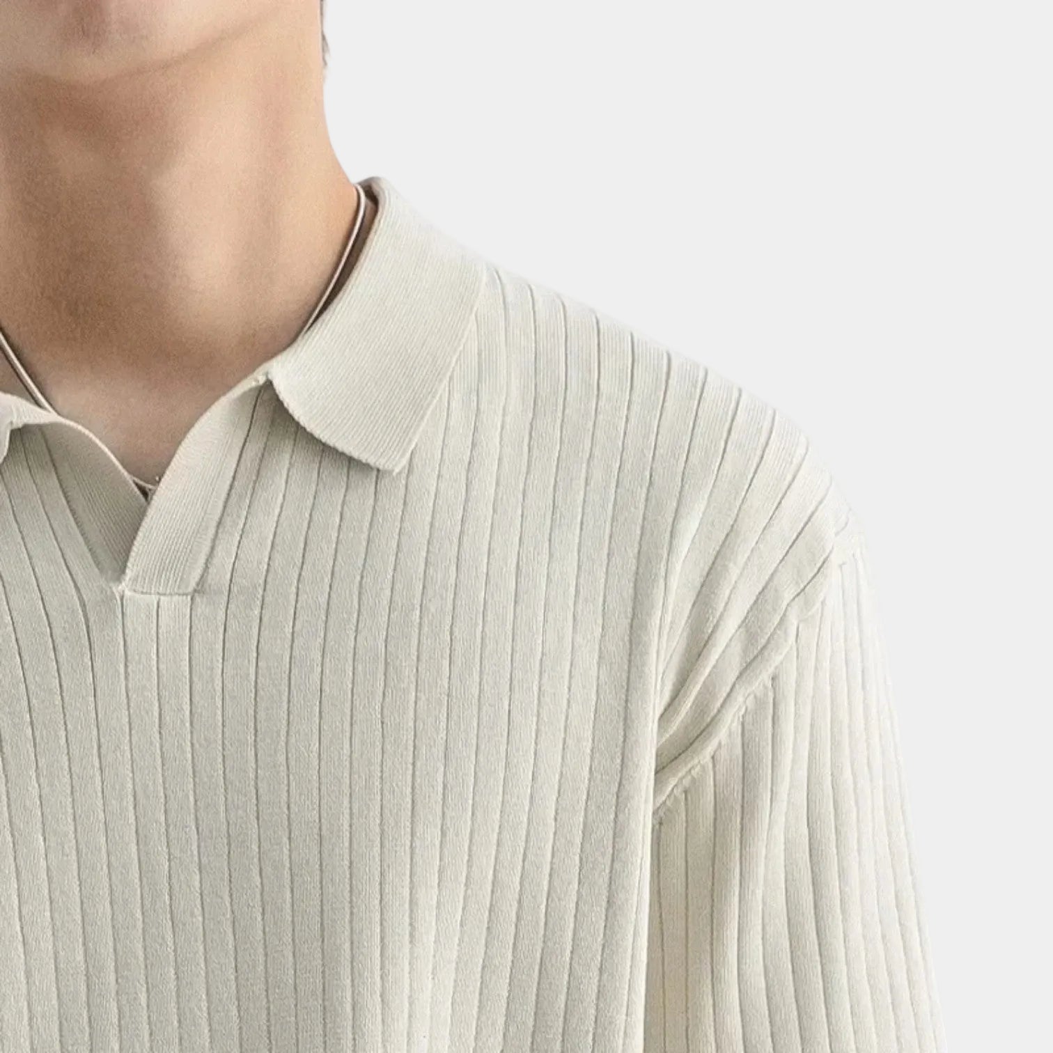 Polo homme côtelé