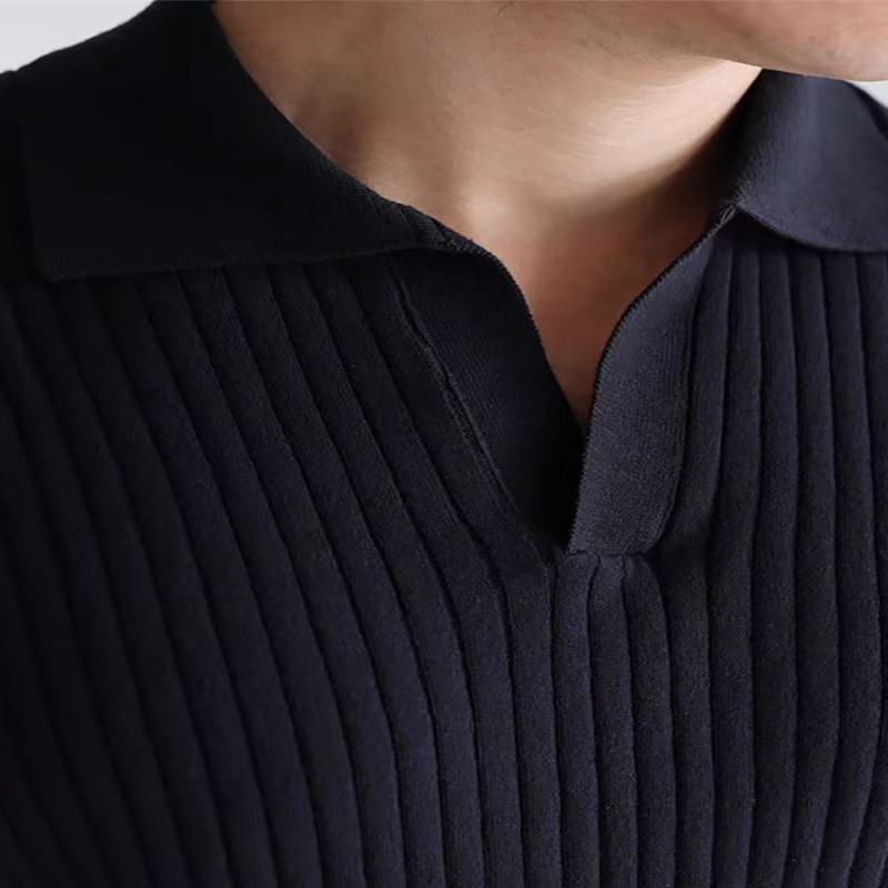 Polo homme côtelé