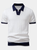 Polo homme maille texturée