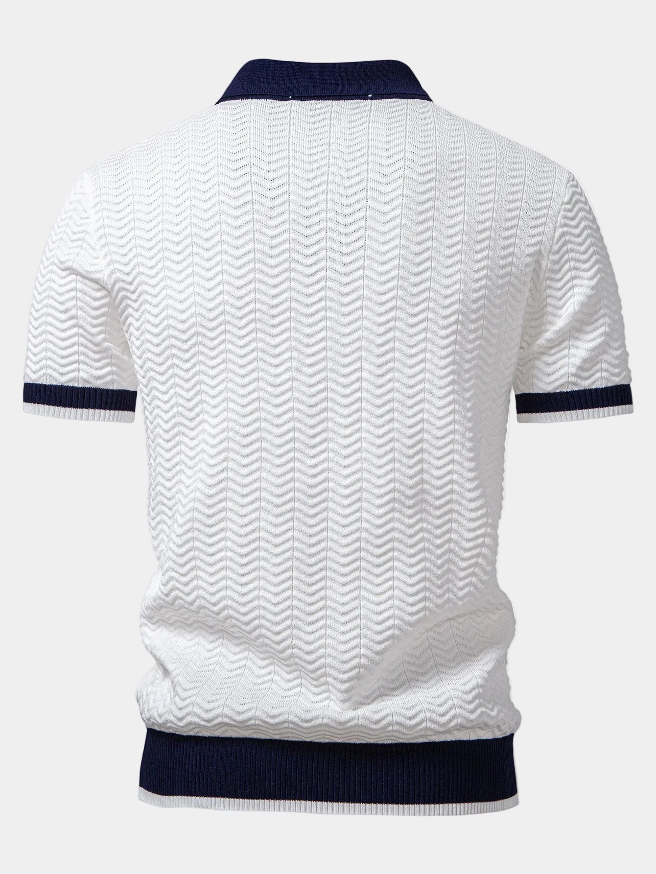 Polo homme maille texturée