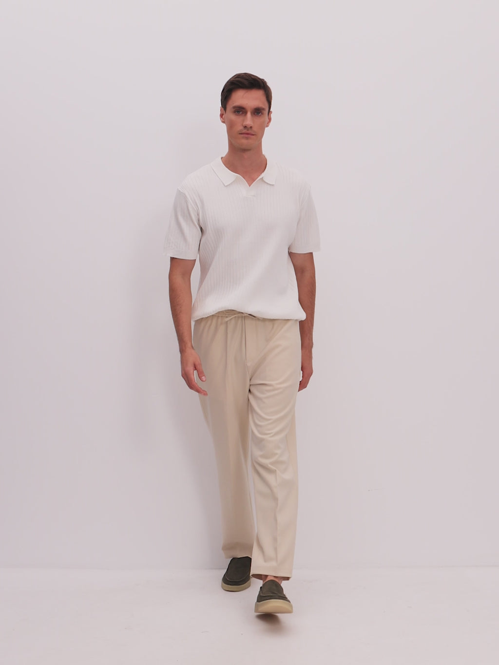 Polo homme côtelé