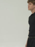 Polo homme maille côtelée