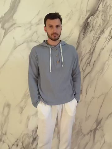 Chemise homme à capuche