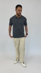 Polo homme côtelé