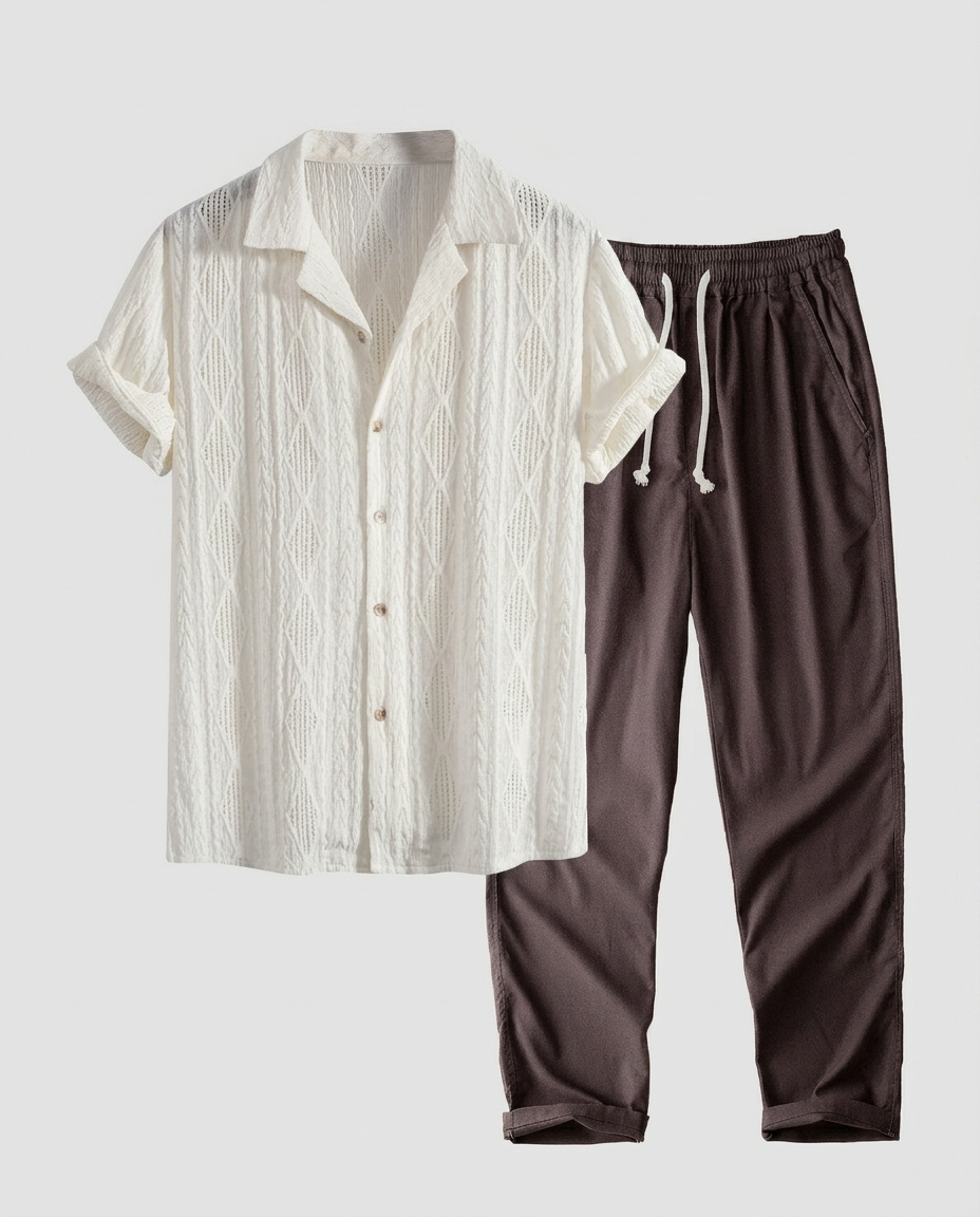 Ensemble homme boutonnée