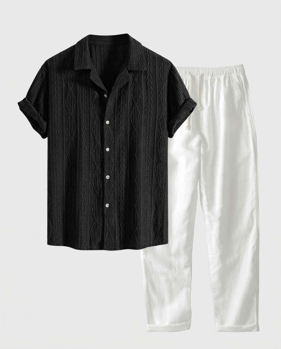 Ensemble homme boutonnée
