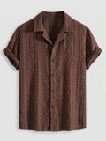Chemise homme jacquard manches courtes