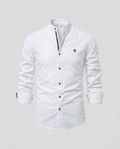 Chemise homme col mao boutonnée