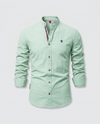 Chemise homme col mao boutonnée