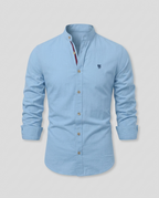 Chemise homme col mao boutonnée