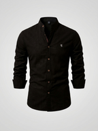 Chemise homme col mao boutonnée