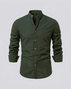 Chemise homme col mao boutonnée