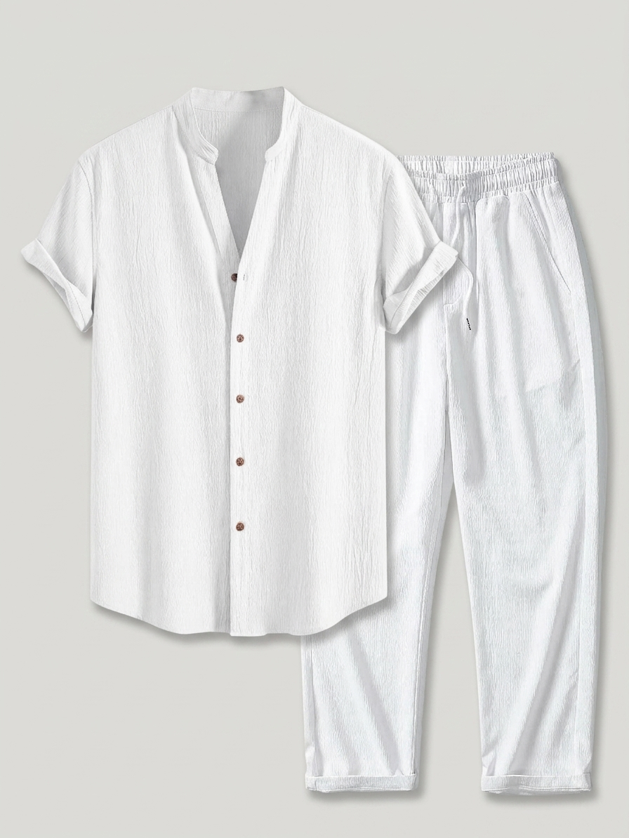Ensemble homme chemise col mao