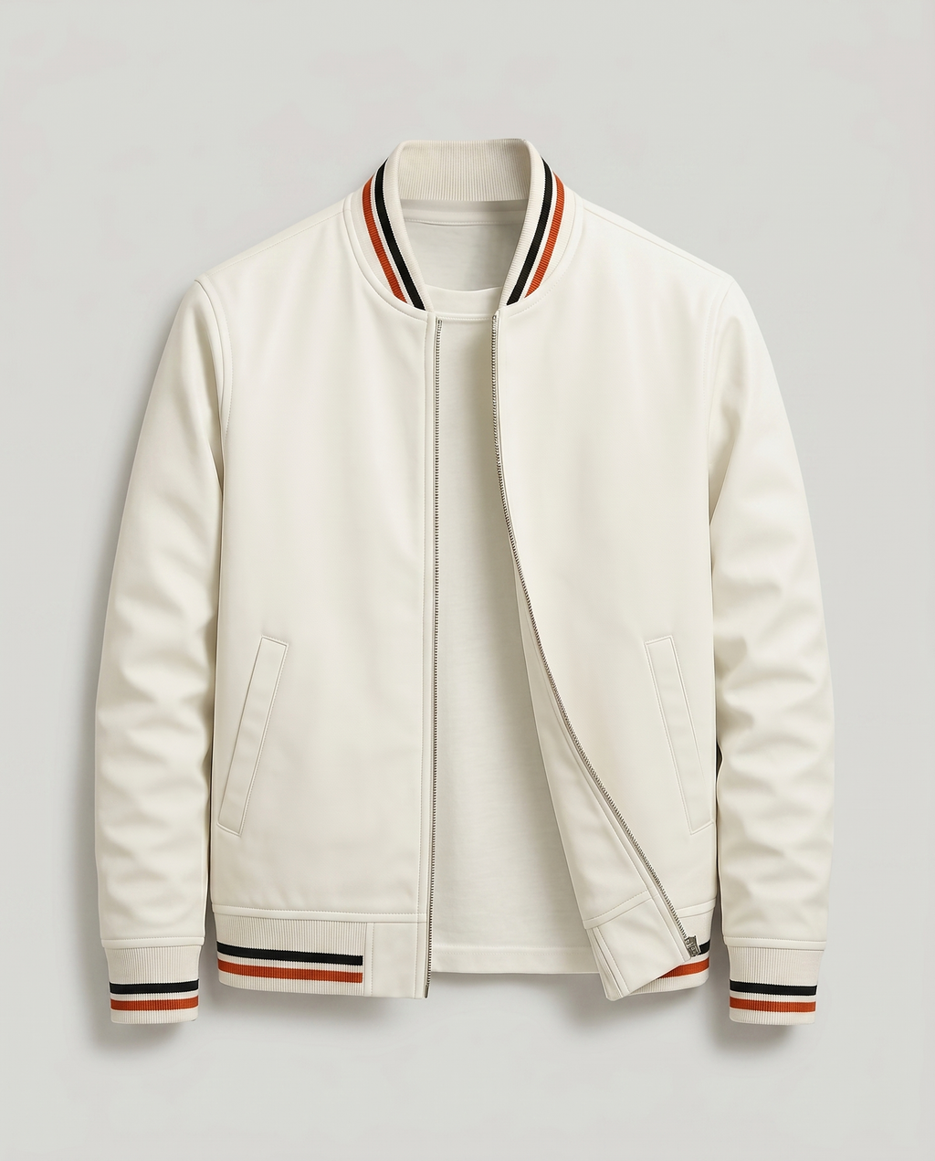 Veste homme zippée col côtelé