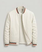 Veste homme zippée col côtelé