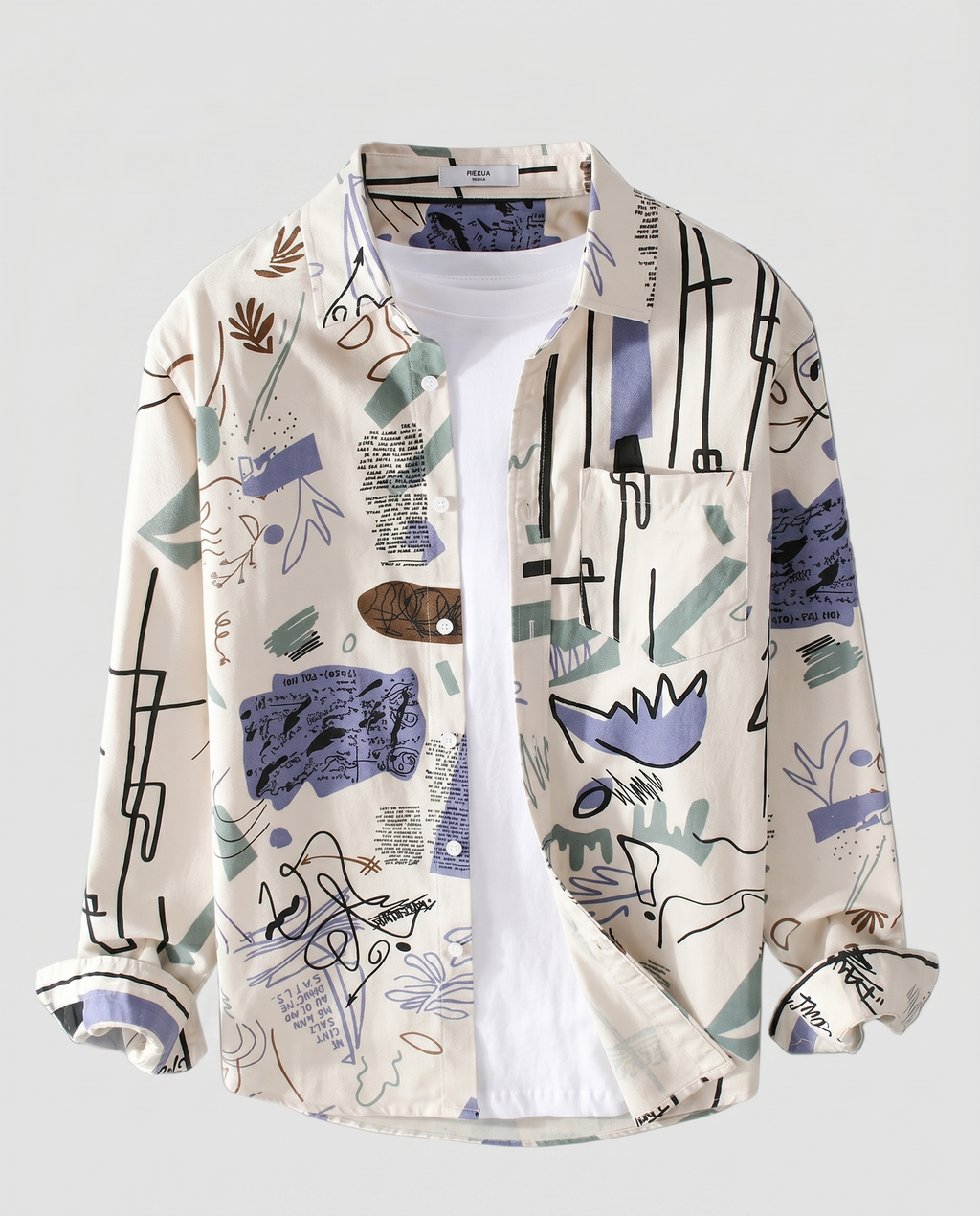 Chemise homme à imprimé artistique