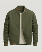 Veste homme zippée col côtelé