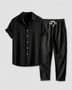 Ensemble homme chemise boutonnée pantalon droit
