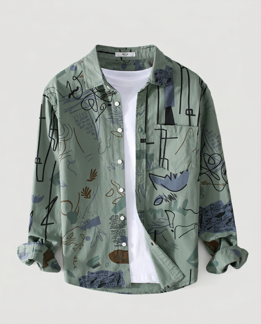Chemise homme à imprimé artistique