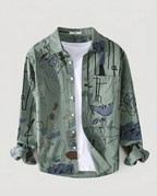 Chemise homme à imprimé artistique