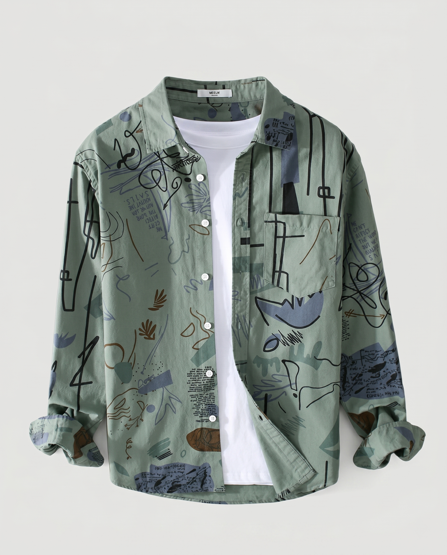 Chemise homme à imprimé artistique