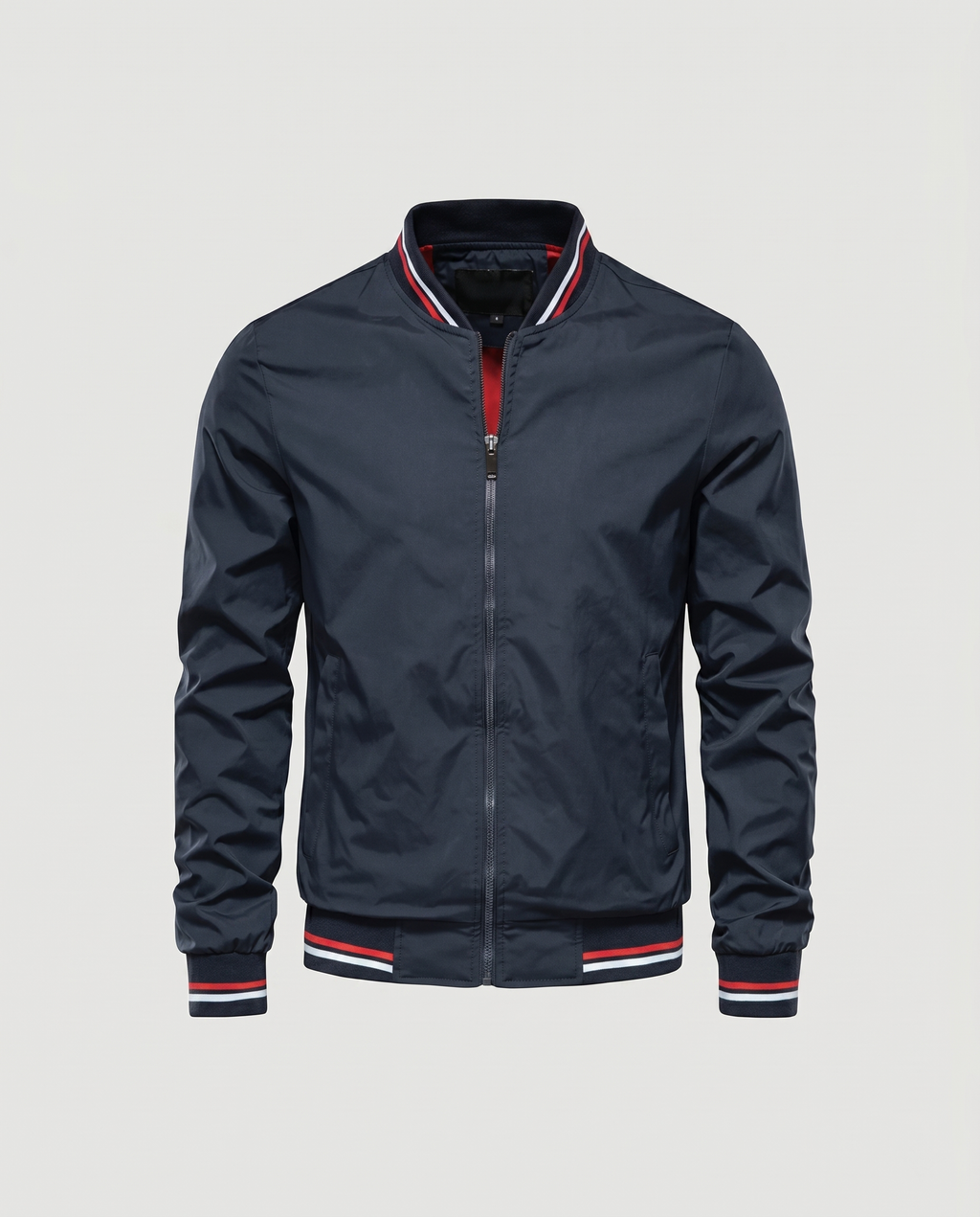 Blouson bomber homme zippé col montant