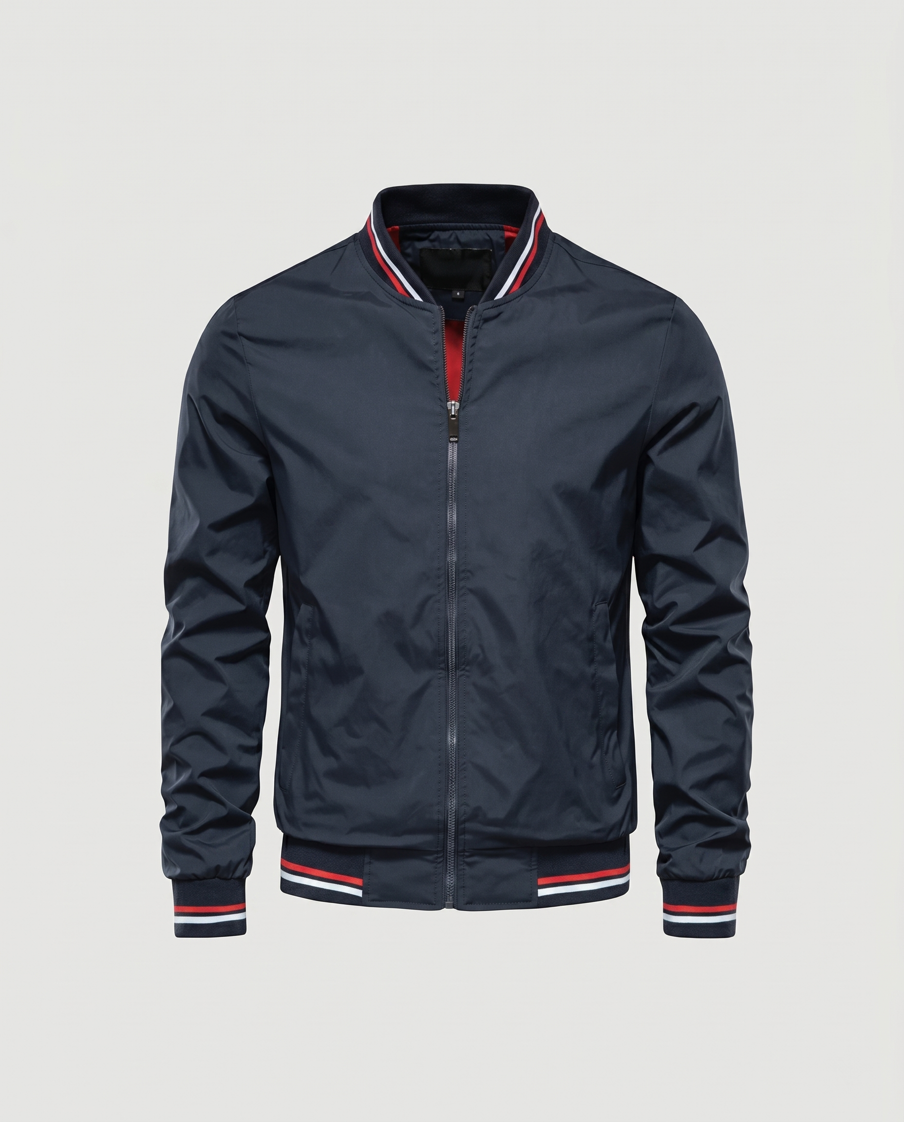 Blouson bomber homme zippé col montant