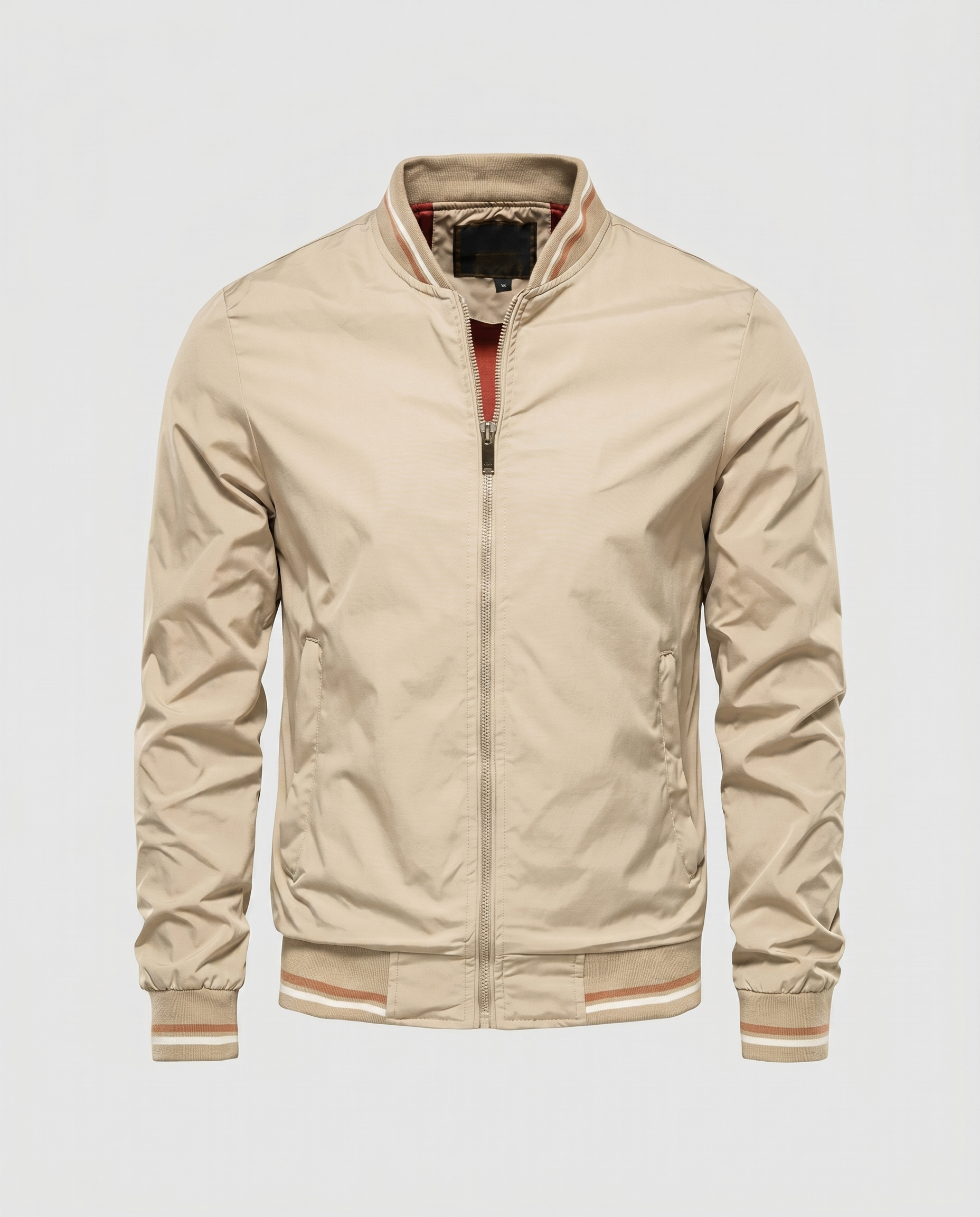 Blouson bomber homme zippé col montant