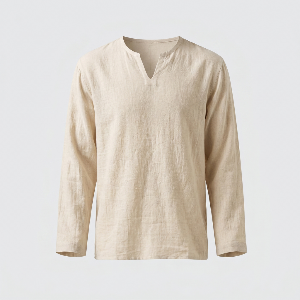 Chemise homme col fendu
