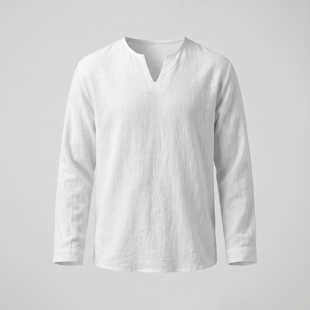 Chemise homme col fendu