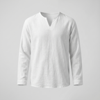 Chemise homme col fendu