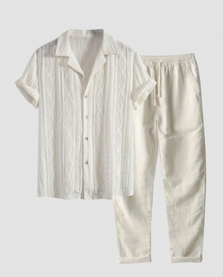 Ensemble homme boutonnée