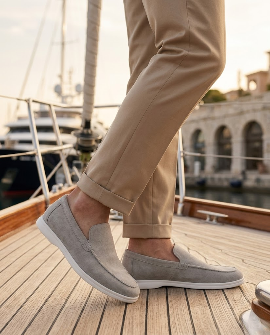 Mocassins homme couture apparente